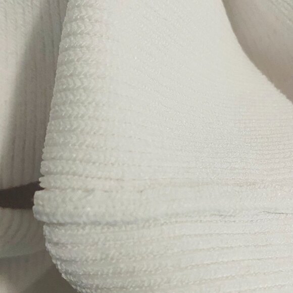 Alexis Giasa White Mini Dress - Strapless Neckline with Sculptural Curve Size S - Picture 14 of 14